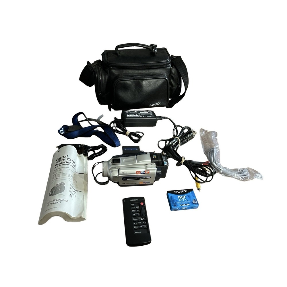 Sony DCR-TRV27 MiniDV Digital Camcorder Bundle Plays Tapes No Live View AS-IS
